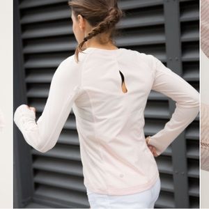 Lululemon Run Silver Lining Long Sleeve Parfait Pink / Pinkelicious EUC W3920S